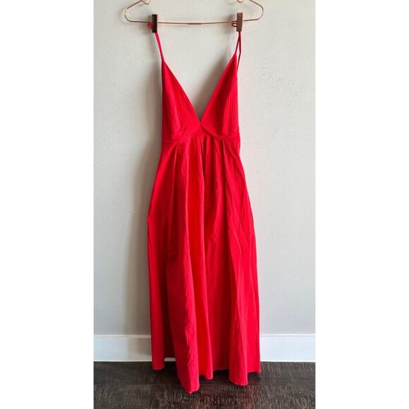 Zara Red Long Maxi Dress Crisscross Open Back V-Neck Bloggers Favorite Size XS/S - Picture 8 of 14